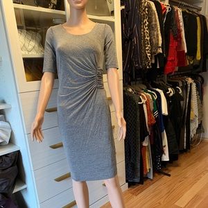 Gray Midi Maternity Dress
